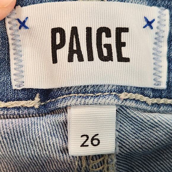 Paige Blue Denim Rory Crop Flare Medium Wash Jeans Women's 26 - Picture 2 of 8